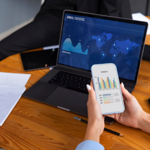 Forex account management services overview with charts and trading tools.