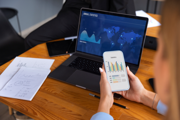 Forex account management services overview with charts and trading tools.